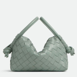 Borsa a tracolla Bottega Veneta Piccolo Loop agnello Sauge Intrecciato