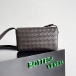 Borsa a tracolla Mini Andiamo Bottega Veneta agnello intrecciata fondente