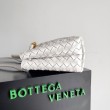 Borse Imitazioni Andiamo piccola di Bottega Veneta agnello intrecciata bianca