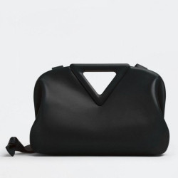 Borsa Replica 1:1 Bottega Veneta a punta media con manico superiore Nera 