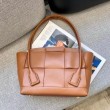 Borsa Bottega Veneta Arco Media Vitello Intrecciato Caramello