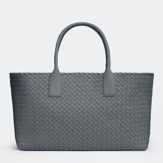 Qualità superiore replica Bottega Veneta Cabat Media Thunder Intrecciato Agnello