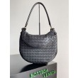 Borsa Replica 1:1 Bottega Veneta Gemelli Media Agnello Intrecciato Nera