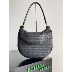 Borsa Replica 1:1 Bottega Veneta Gemelli Media Agnello Intrecciato Nera