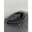Borsa Replica 1:1 Bottega Veneta Gemelli Media Agnello Intrecciato Nera