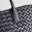 Borse Replica Bottega Veneta Mini Cabat agnello intrecciata nera