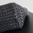 Borse Replica Bottega Veneta Mini Cabat agnello intrecciata nera