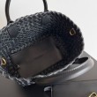 Borse Replica Bottega Veneta Mini Cabat agnello intrecciata nera