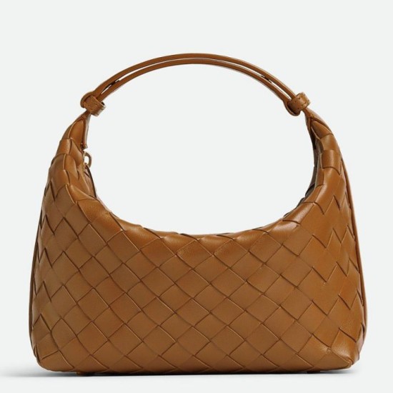 Borsa Replica 1:1 Bottega Veneta Mini Wallace vitello intrecciata marrone