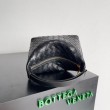 Bora Pari all'originale replica Bottega Veneta Mini Wallace vitello intrecciata nera