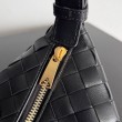 Bora Pari all'originale replica Bottega Veneta Mini Wallace vitello intrecciata nera