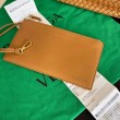 Qualità superiore replica Cabat media Bottega Veneta agnello intrecciata color caramello