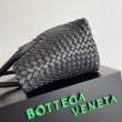 Imitazioni borse griffate Cabat media Bottega Veneta agnello intrecciata nera