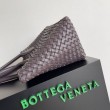 Borsa Cabat media Bottega Veneta Intrecciato fondente agnello