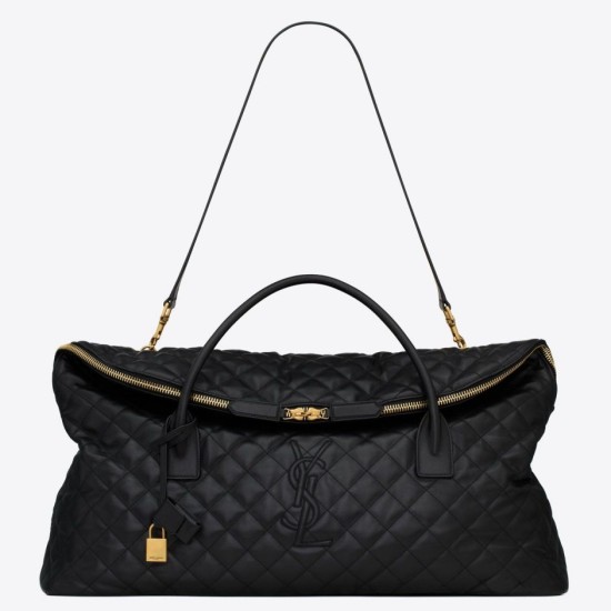 Borsa da viaggio Saint Laurent Es Giant trapuntata nera