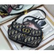 Borsa Dior Bobby East-West tela Dior Oblique blu