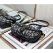 Borsa Dior Bobby East-West tela Dior Oblique blu