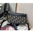 Borsa Dior Bobby East-West tela Dior Oblique blu