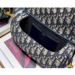 Borsa Dior Bobby East-West tela Dior Oblique blu