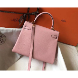 Qualità superiore replica Hermes Kelly 28cm Retourne rosa Clemence
