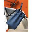 Borsa Hermes Kelly 32cm Retourne blu agata Clemence Borsa Hermes Kelly 32cm Retourne blu agata Clemence