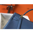 Borsa Hermes Kelly 32cm Retourne blu agata Clemence Borsa Hermes Kelly 32cm Retourne blu agata Clemence