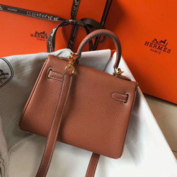 Borse Imitazioni Hermes Mini Kelly 20cm marrone Clemence