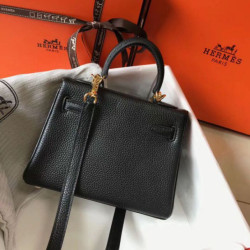 Borsa Hermes Mini Kelly 20cm nera Clemence