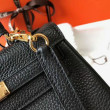 Borsa Hermes Mini Kelly 20cm nera Clemence Borsa Hermes Mini Kelly 20cm nera Clemence
