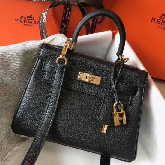 Borsa Hermes Mini Kelly 20cm nera Clemence Borsa Hermes Mini Kelly 20cm nera Clemence