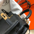 Borsa Hermes Mini Kelly 20cm nera Clemence Borsa Hermes Mini Kelly 20cm nera Clemence