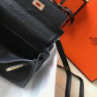 Borsa Hermes Mini Kelly 20cm nera Clemence Borsa Hermes Mini Kelly 20cm nera Clemence