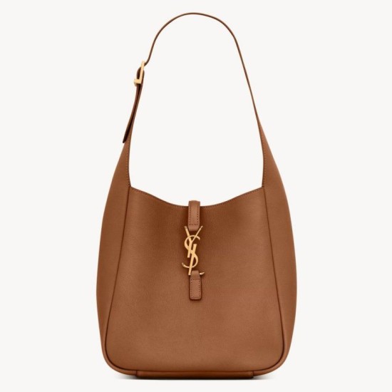 Borsa hobo piccola Saint Laurent Le 5 À 7 Supple marrone