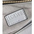Borse Replica Hobo Puzzle Loewe vitello nappa bianca