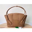 Borsa Media Arco Bottega Veneta Granata Caramello