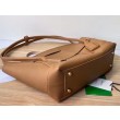 Borsa Media Arco Bottega Veneta Granata Caramello