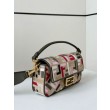 Replica Perfetta media Baguette Fendi tela con ricamo FF multicolore
