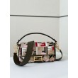 Replica Perfetta media Baguette Fendi tela con ricamo FF multicolore