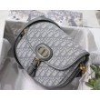 Borsa media Dior Bobby tela Dior Oblique grigia