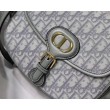 Borsa media Dior Bobby tela Dior Oblique grigia