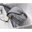 Borsa media Dior Bobby tela Dior Oblique grigia