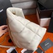 Qualità superiore replica media Saint Laurent Loulou Puffer agnello avorio