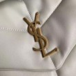 Qualità superiore replica media Saint Laurent Loulou Puffer agnello avorio