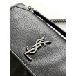 Borsa media Saint Laurent Niki a catena agnello martellata nera