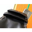 Borsa media Saint Laurent Niki a catena agnello martellata nera