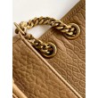 Borse Replica media Saint Laurent Niki a catena agnello martellata sughero scuro