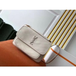 Borsa media Saint Laurent Niki agnello bianca