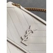 Borsa media Saint Laurent Niki agnello bianca