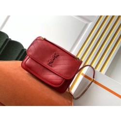 Borsa media Saint Laurent Niki agnello rossa