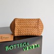 Borse Replica Mini Cabat Bottega Veneta agnello intrecciata color caramello